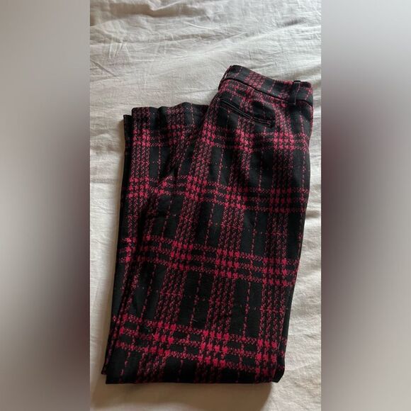 Time and Tru Black and Red Plaid Pant - Picture 3 of 5